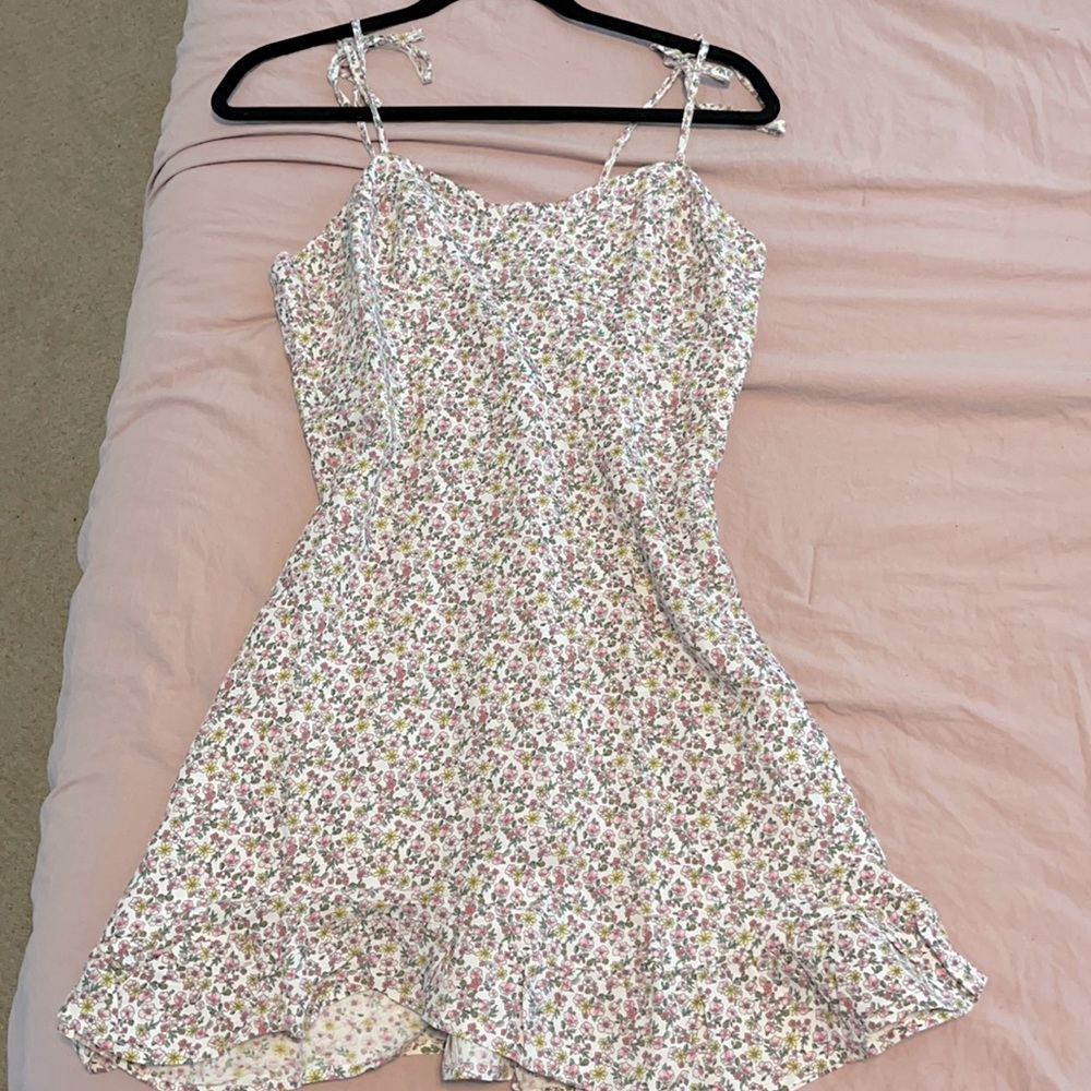 Floral Mini tie dress